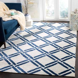 Ковер SAFAVIEH, 244 x 305 см, - Moroccan Collection - большой - Ivory & Pink, ручная вязка из вискозы, дизайн в стиле бохо, идеально для гостиной, спальни, офиса, столовой (MOR555A)