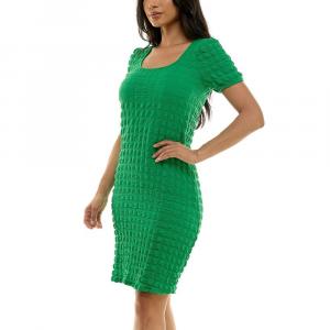 Женское трикотажное платье-футляр Nina Leonard с попкорном, цвет Bright Green