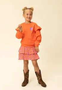 Весенняя юбка-трапеция koraal с цветочным принтом Looxs Revolution, Oranje