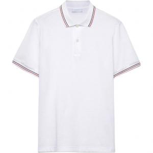 PRADA Белая поло SS25 для мужчин