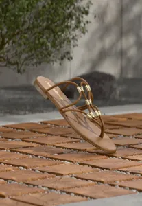 Сандалии с т-образным ремешком Pretty Ballerinas, Oro