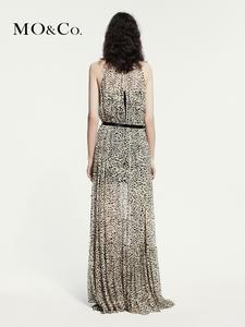 Шелковое платье Moco с леопардовым принтом, коричневый