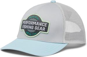 Columbia PFG Patch 5 Panel Snap Back, Cool Grey/Spring Blue