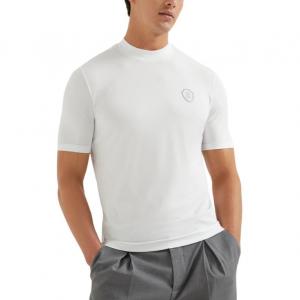 Футболка с аппликацией логотипа Brunello Cucinelli, белый