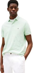 Мужские рубашки поло с короткими рукавами Tommy Hilfiger классического кроя из эластичного органического хлопка пике, Mint Gel Heather