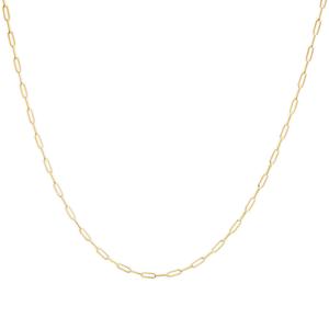 Ожерелье-скрепка из цельного золота 14 карат, унисекс, 2,5 мм Haus Of Brilliance, Yellow | 18