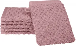 Рукавица для мытья ROSS "Гармония" (6 шт., 6 рукавиц), 100% хлопок 16х22 см (6 шт.), цвет altrosé