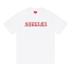 Топ Supreme Old English Rhinestone Short-Sleeve Top, White