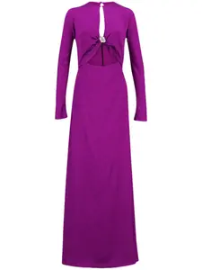 Шелковое платье макси Johanna Ortiz, фиолетовый