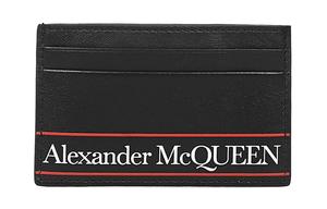 Alexander McQueen Кожаный визитник Cow Leather Card Holder черный