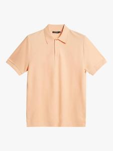 Хлопковая рубашка-поло Rudy Cotton Slim Fit с короткими рукавами J.Lindeberg, Mid Orange
