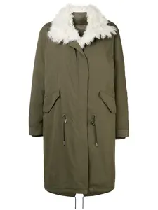 Утепленная военная парка YVES SALOMON, зеленый