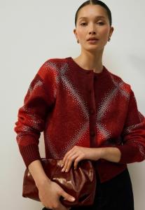 Кардиган Next SPARKLE ARGYLE CREW NECK, Red