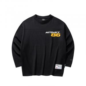 Сетчатая спортивная футболка с длинными рукавами мужская базовая черная ANTA SNEAKERVERSE