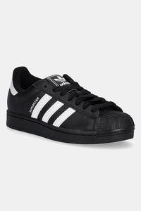 Кожаные кроссовки Superstar II Adidas Originals, черный