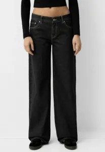 Джинсы свободного кроя в стиле бойфренд Bershka, Black