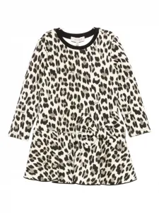 Платье с леопардовым принтом Twinset Kids, коричневый