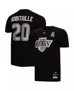 Мужская черная футболка с именем и номером Luc Robitaille Los Angeles Kings Mitchell & Ness
