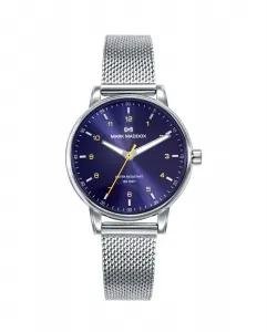 Женские часы Greenwich с корпусом из миланской стали и сеткой Mark Maddox, серебряный