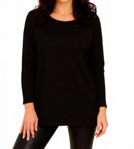 Туника с круглым вырезом черного цвета Angel Apparel, черный