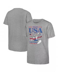 Футболка Big Boys and Girls Bugs Bunny Heather Gray Team USA Looney Tunes at The Finish Line Outerstuff