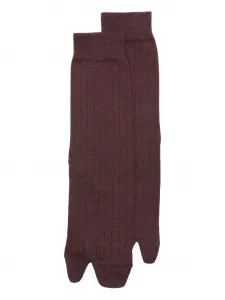 Носки Tabi с ребристым носком, длинные MAISON MARGIELA, красный