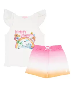 Детский комплект из топа и шорт Tommy Bahama, белый