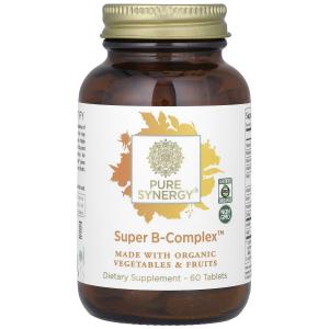 Супер B-комплекс Pure Synergy без ГМО, 60 таблеток