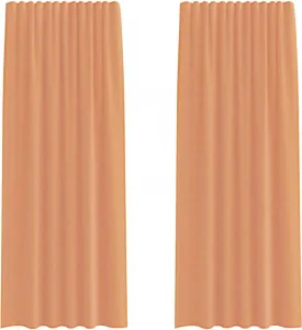 Шторы из вуали с кармашками для штанг, 2 шт., терракотовые vidaXL