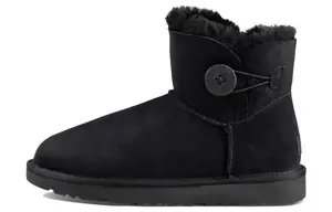 Угги женские UGG Mini Bailey Button, черный