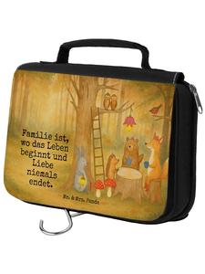 Mr. & Mrs. Panda Косметичка с изображением лесных животных и сцен для пикника, с надписью, белого цвета