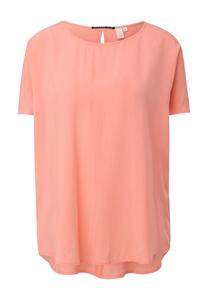 Блуза MIT VERLÄNGERTEM RÜCKENTEIL QS, абрикос