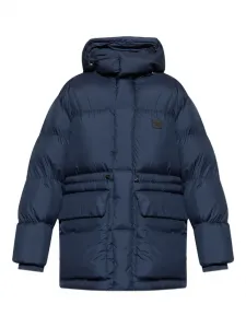 Пуховик с капюшоном EMPORIO ARMANI, синий