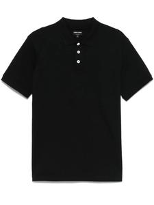 Giorgio Armani рубашка поло из ткани пике, черный