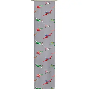 Шторка Schiebegardine Planes Action на панели, 1 шт., Disney Wirth, серый