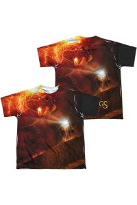 Футболка с коротким рукавом для детей "Властелин Колец: Проход запрещен" (принт спереди и сзади) Gildan, белый