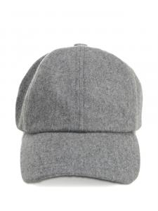 Кепка AMI Paris с закругленным козырьком и эффектом меланжа, серый
