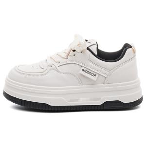 Кроссовки WARRIOR Skateboarding Shoes Women's Low-top Beige/Black, бежевый/черный
