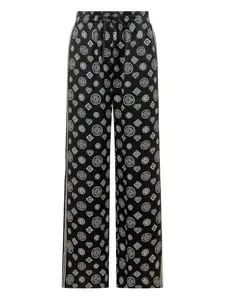 Брюки в полоску с принтом Casablanca, черный