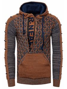 Толстовка с капюшоном из плотной вязки с застежкой-молнией на 1/2 цвета кэмел Rusty Neal