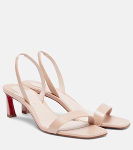 Кожаные сандалии O Condora 65 Christian Louboutin, Leche/Lin Leche