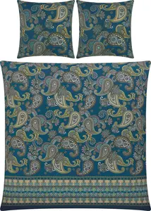 Постельное белье синее 1x 200x200 см + 2x 80x80 см Erwin Müller