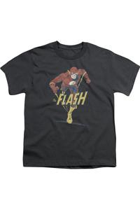 Футболка DC Comics Flash с приглушенным принтом для детей Gildan, Charcoal