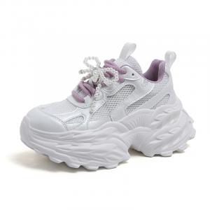 Устойчивые к истиранию дышащие массивные кроссовки для увеличения роста для женщин JETRAM, Purple