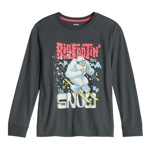 Повседневная футболка с длинным рукавом и принтом для мальчиков 8-20 Sonoma Goods For Life, Bigfoot Ski Gray
