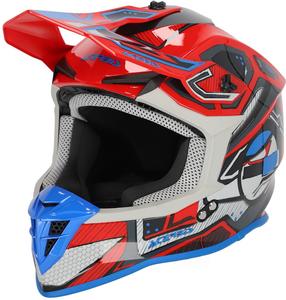 Мотокроссовый шлем Acerbis linear graphic 2024, Red/Blue