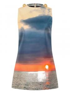 Платье мини с фотопринтом Roberto Cavalli, синий