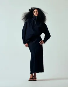 Джинсовая куртка-воронка оверсайз цвета индиго ASOS DESIGN