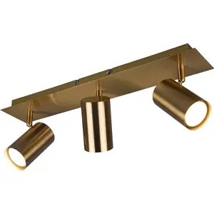 Потолочный светильник TRIO Leuchten Marley GU10 1 шт. Лампа выбирается отдельно; отделка под старую медь, поворотные и регулируемые споты Trio Leuchten, Messingfarben