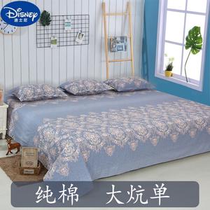 Disney Простыня из чистого хлопка 200х240 см для кровати 1.5 м, цвет Fugui Yisheng Gray Blue